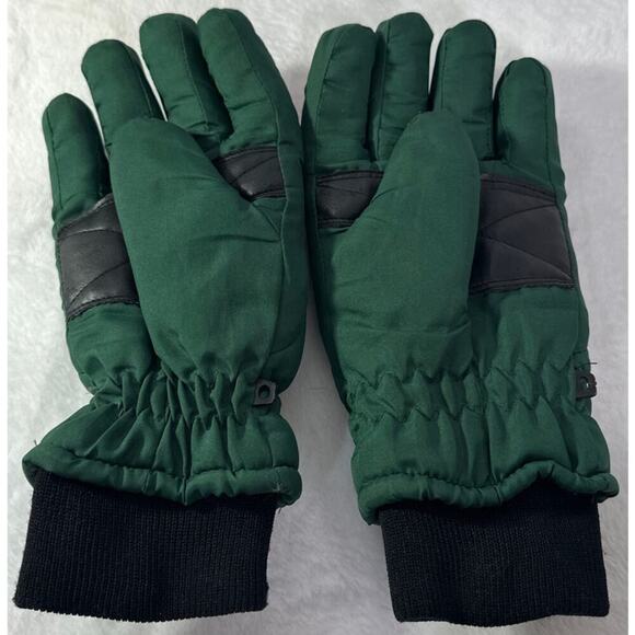 THINSULATE Green and Red Puffer Gloves - Picture 3 of 4